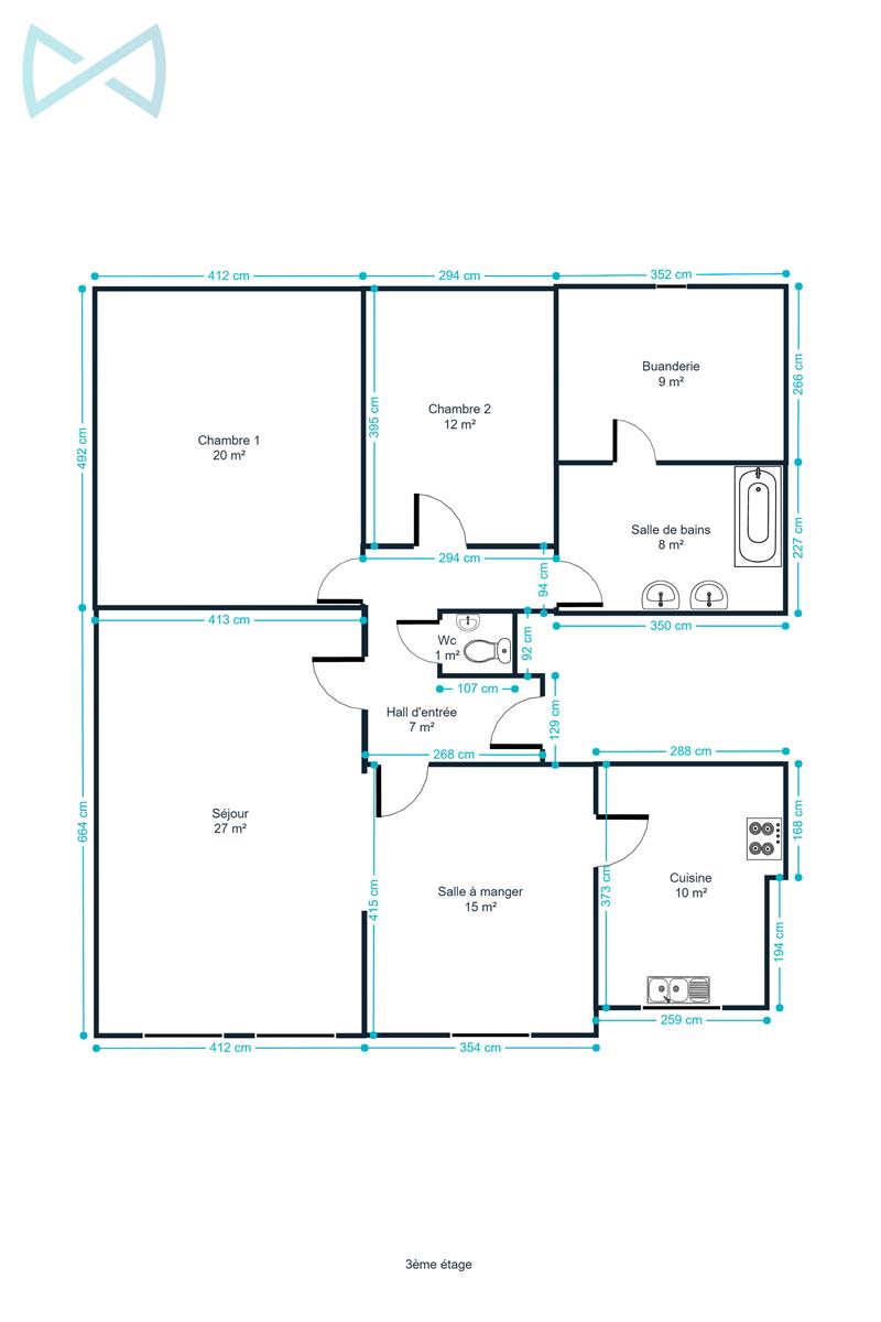 Picture 1 of 1 for Flat with two bedrooms in Wavre